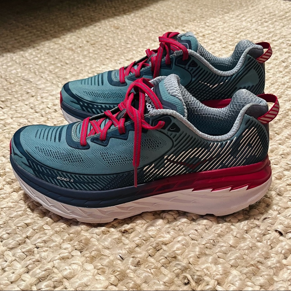 HOKA ONE ONE Bondi 5 | Women’s Size 9.5 | Aqua/Indigo | EUC